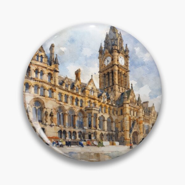 Item preview, Manchester Town Hall Watercolor designed and sold by caracatita75.