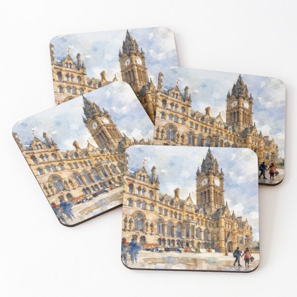 Item preview, Manchester Town Hall Watercolor designed and sold by caracatita75.
