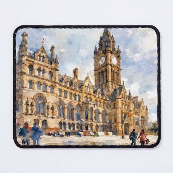 Item preview, Manchester Town Hall Watercolor designed and sold by caracatita75.
