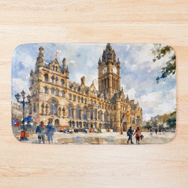 Item preview, Manchester Town Hall Watercolor designed and sold by caracatita75.