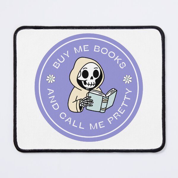 Item preview, Buy Me Books and Call Me Pretty - Skeleton Reading- Funny Book Lover designed and sold by droolingdreams.