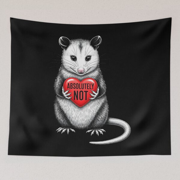 Item preview, Funny Opossum Absolutely Not Valentine Graphic designed and sold by OlakunleOloroz.