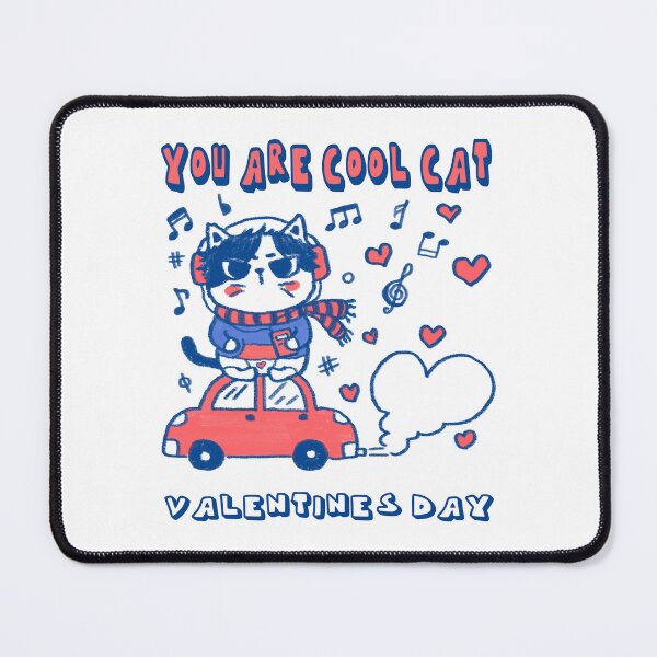 Item preview, Funny Cat Valentine love Doodle hand drawn designed and sold by JiraVibes.