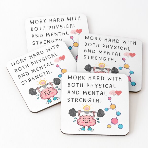 Item preview, Work Hard Physical and Mental Strength Brain Fitness designed and sold by Whimsy Works.