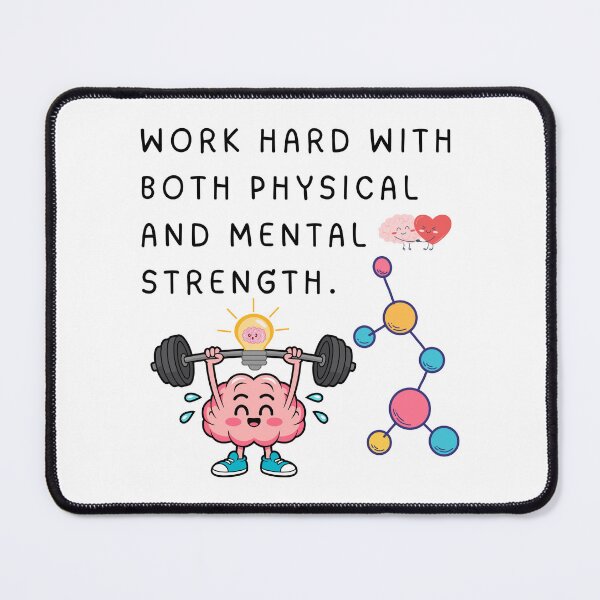 Item preview, Work Hard Physical and Mental Strength Brain Fitness designed and sold by Whimsy Works.
