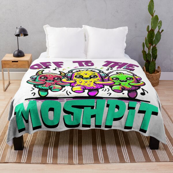 Item preview, Off to the Moshpit – Cute Rave Monsters Headbanging Party Art designed and sold by onlin3boutiqu3.