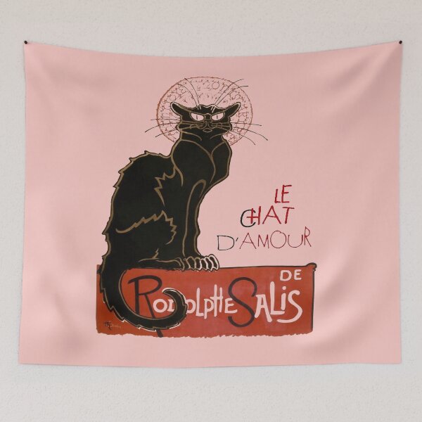 Item preview, Le Chat DAmour Black Cat Valentine Art designed and sold by taiche.