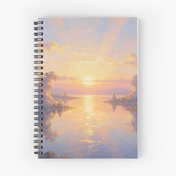 Item preview, Surreal Golden Hour – A dreamlike landscape with light poetry and floating forms in a warm glow designed and sold by FotoworldEdel.