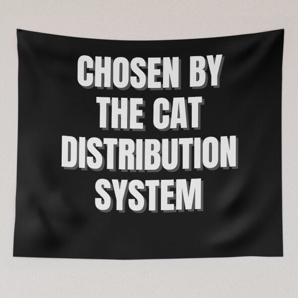 Item preview, Chosen By The Cat Distribution System Shirt | Funny Cat Mom Gift | Rescue Cat Owner Tee designed and sold by auradesign.