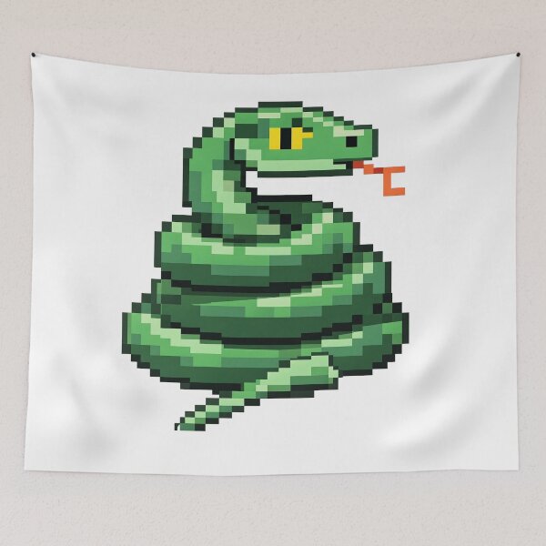 Item preview, Pixel Snake – Retro 8-Bit Snake Pixel Art Gaming Design designed and sold by onlin3boutiqu3.
