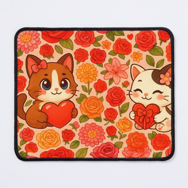 Item preview, Love in Bloom – Romantic Cats & Roses designed and sold by meesub.