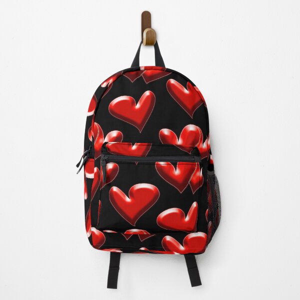 Item preview, Red hearts - Black designed and sold by Yamy Morrell Art and Design.