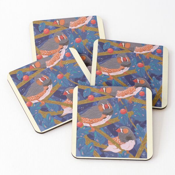 Item preview, Zebra Finches designed and sold by FourMiceHandmade.