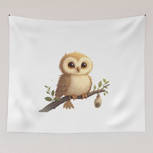 Item preview, Cozy Witch Owl Familiar – Gentle Night Guardian designed and sold by santi-ia.