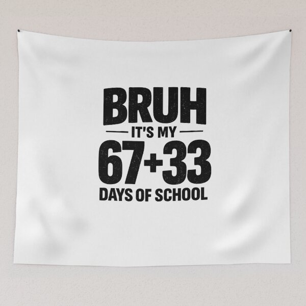 Item preview, Bruh It’s My 67 + 33 Days of School Shirt | Funny School Countdown Tee designed and sold by DailyDrivesct.