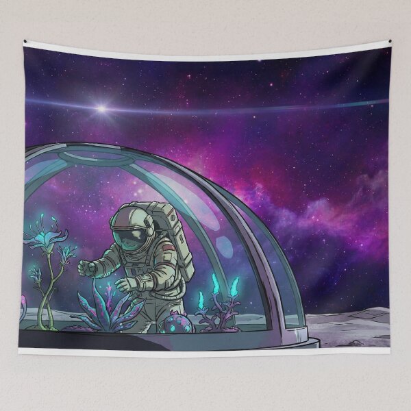 Item preview, Astronaut Gardener - Space Greenhouse Surrealism designed and sold by Midnight Replay.