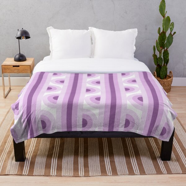 Item preview, Space Age Funky Stripes and Circles Purple Tones designed and sold by Pinkdeer Designs.