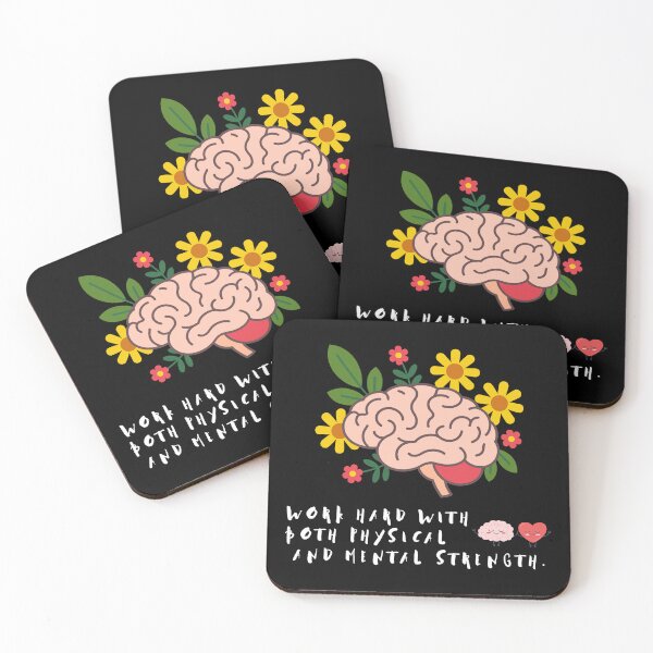 Item preview, Work Hard Both Physical and Mental Strength Brain Art designed and sold by Whimsy Works.