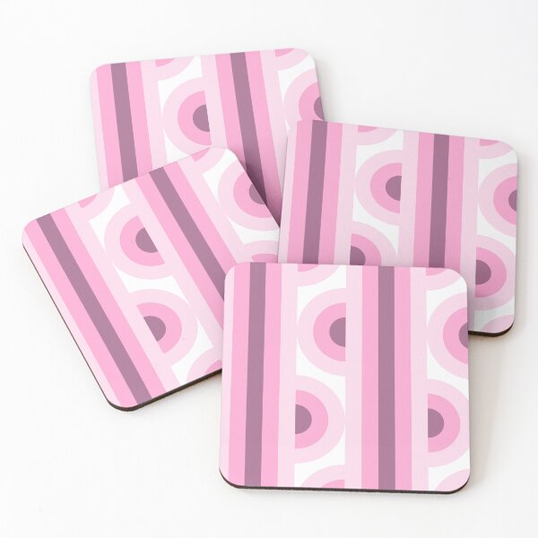 Item preview, Rayas y círculos funky de la era espacial - Rosa fucsia antiguo designed and sold by Pinkdeer Designs.