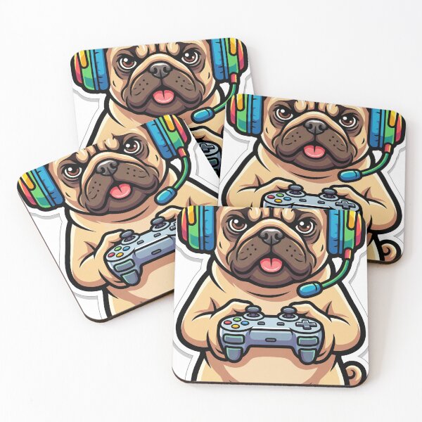 Item preview, Funny Pug Dog Gamer Esports Mascot designed and sold by Bambear.