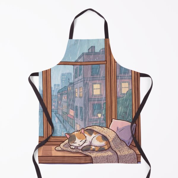 Item preview, Rainy Day Lofi Window - Cozy Anime Interior designed and sold by Midnight Replay.