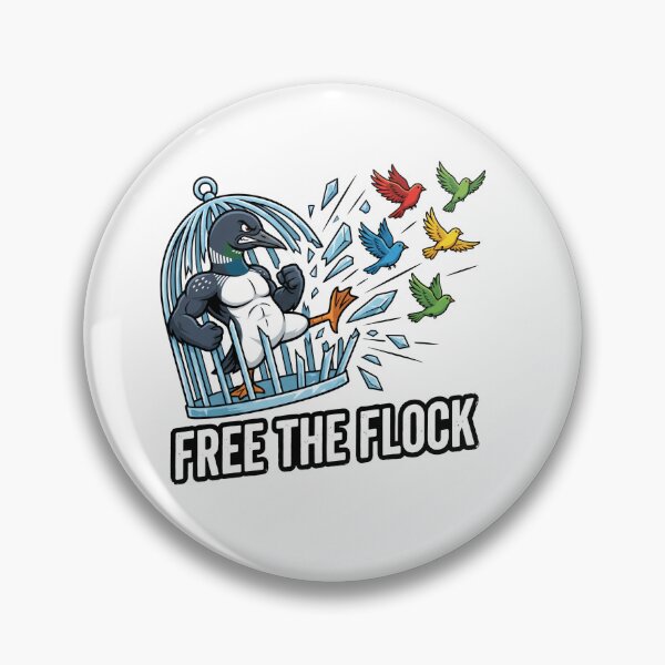 Item preview, Free The Flock - Rebel Loon Breaking Ice Cage Protest designed and sold by The Grumpy Pet Club.