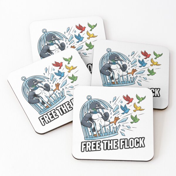 Item preview, Free The Flock - Rebel Loon Breaking Ice Cage Protest designed and sold by The Grumpy Pet Club.