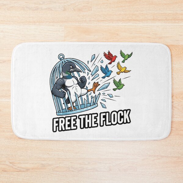 Item preview, Free The Flock - Rebel Loon Breaking Ice Cage Protest designed and sold by The Grumpy Pet Club.