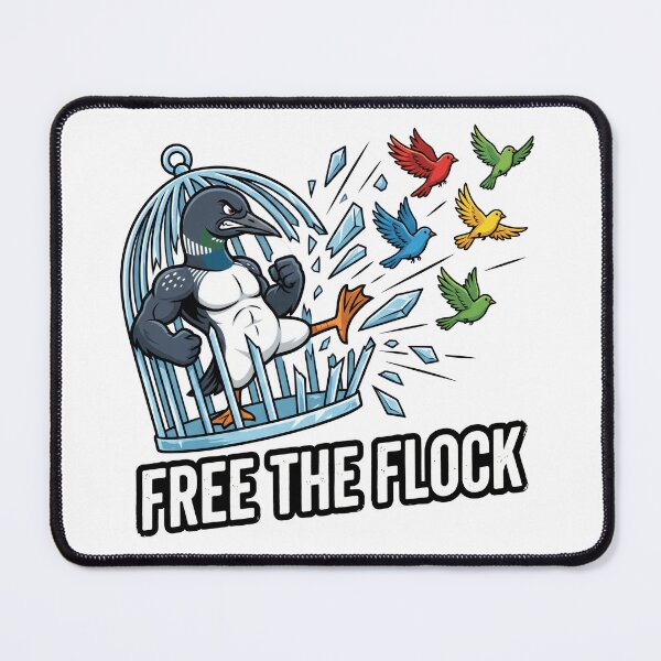 Item preview, Free The Flock - Rebel Loon Breaking Ice Cage Protest designed and sold by The Grumpy Pet Club.