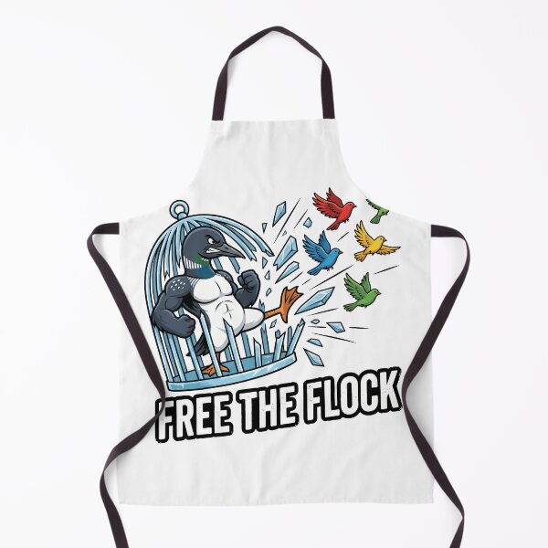 Item preview, Free The Flock - Rebel Loon Breaking Ice Cage Protest designed and sold by The Grumpy Pet Club.