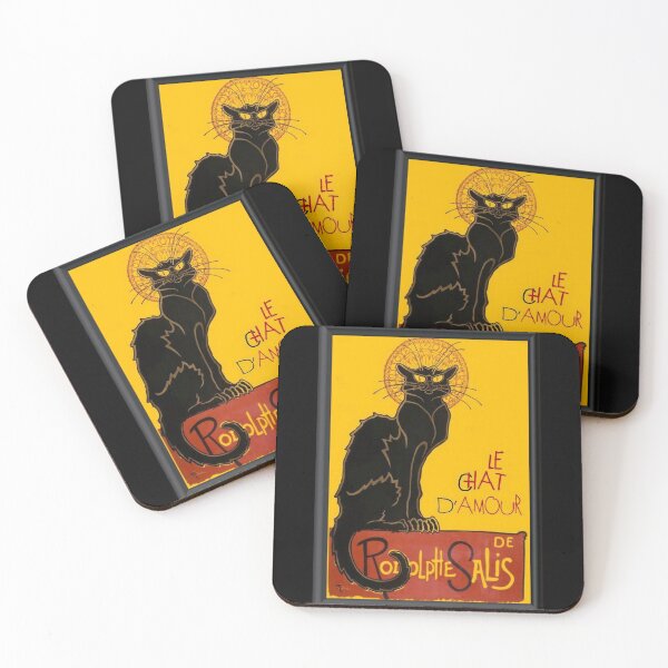 Item preview, Le Chat D Amour Black Cat Framed Vector designed and sold by taiche.