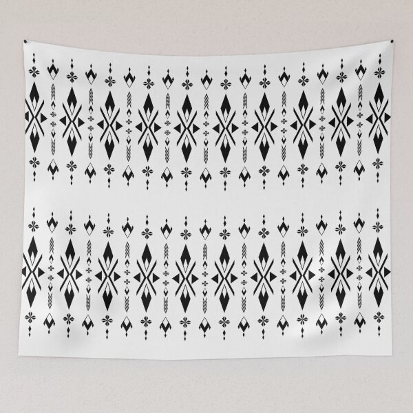 Item preview, Modern Ethnic Geometric Seamless Pattern – Black and White Monochrome designed and sold by RS4you.
