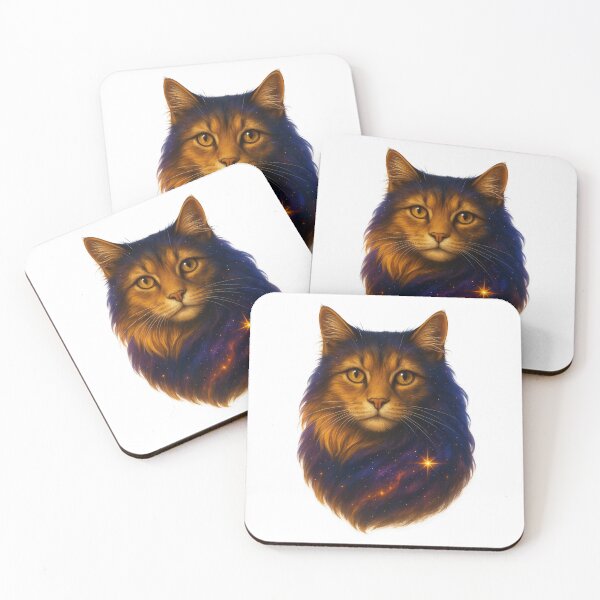 Item preview, Cosmic Galaxy Cat Sticker designed and sold by ImaginingNebulae.