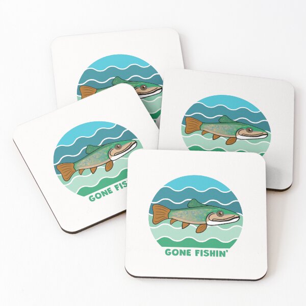 Item preview, Funny Gone Fishing Trout designed and sold by Sartoris Art.
