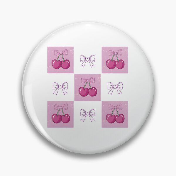Item preview, Checked Cherry coquette, cherry coquette, pink valentine coquette, valentine, retro valentine designed and sold by DesignDenDo ⭐⭐⭐⭐⭐.