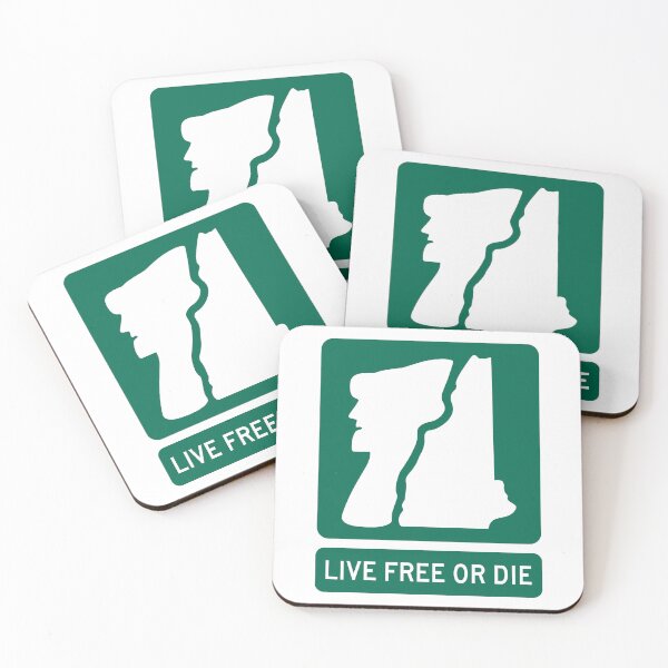 Item preview, Live Free or Die New Hampshire Sign with Old Man of the Mountain Road Sign designed and sold by NewNomads.