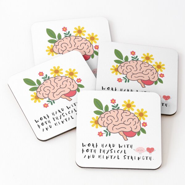 Item preview, Work Hard Both Physical and Mental Strength Brain Art designed and sold by Whimsy Works.