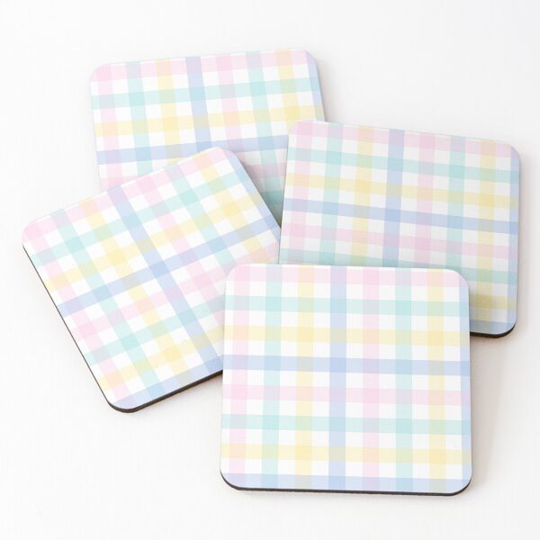 Item preview, Gingham Jumbo Pastel Blue Green Yellow Pink designed and sold by Pinkdeer Designs.