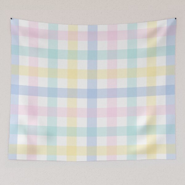 Item preview, Gingham Jumbo Pastel Blue Green Yellow Pink designed and sold by Pinkdeer Designs.