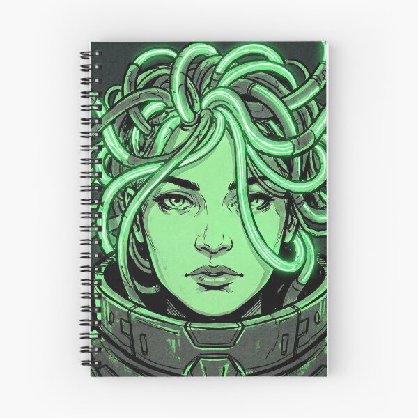 Item preview, Cyber Medusa - Neon Mythology Tech Goddess designed and sold by Midnight Replay.