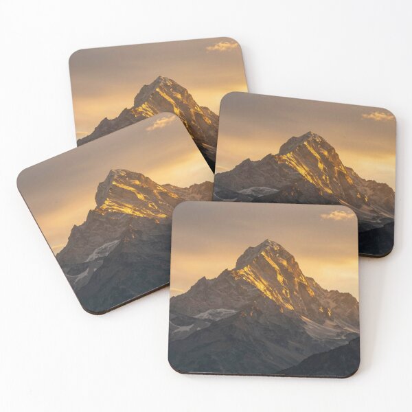 Item preview, Golden Glow over Alpine Majesty – Dramatic Sunset meets silent snowscape and mystical depth designed and sold by FotoworldEdel.