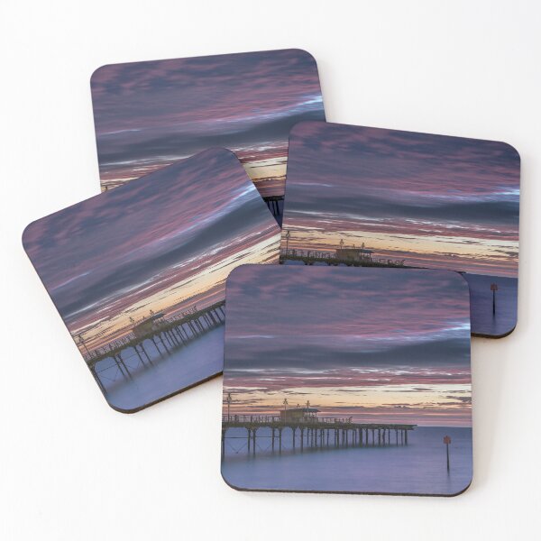 Item preview, Teignmouth Pier at Dusk – Long Exposure Devon Seascape designed and sold by JoSowden.