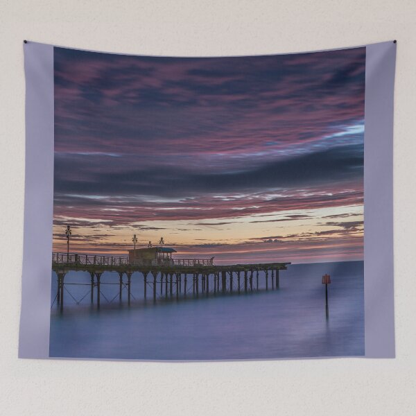 Item preview, Teignmouth Pier at Dusk – Long Exposure Devon Seascape designed and sold by JoSowden.