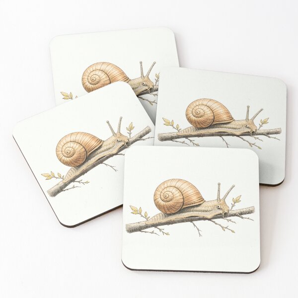 Item preview, Taking It Slow Snail | Realistic Hand-Drawn Calm Wildlife Art | Colored Pencil Illustration designed and sold by BloomStudio1.