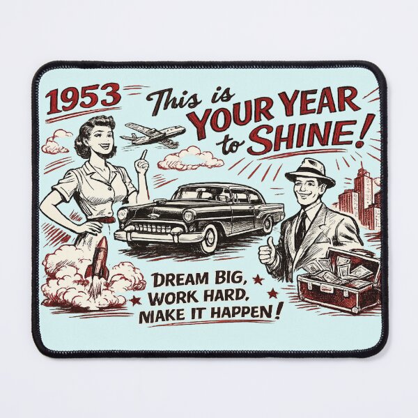 Item preview, 1953 Retro Motivation Poster Line Art (AI Generated) – Red & Black Vintage Marker Sketch designed and sold by Cleora Visuals.