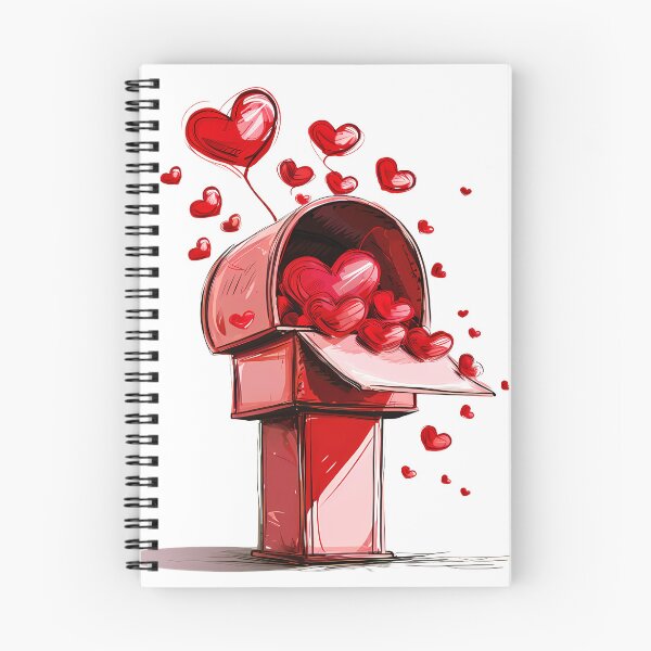 Item preview, Overflowing Hearts Mailbox Saint Valentine's Day - Cute Red Love Letters Art Print designed and sold by DesignArtist.ia.