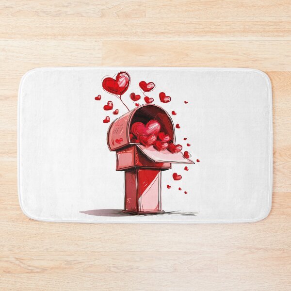 Item preview, Overflowing Hearts Mailbox Saint Valentine's Day - Cute Red Love Letters Art Print designed and sold by DesignArtist.ia.