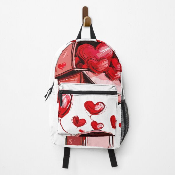 Item preview, Overflowing Hearts Mailbox Saint Valentine's Day - Cute Red Love Letters Art Print designed and sold by DesignArtist.ia.