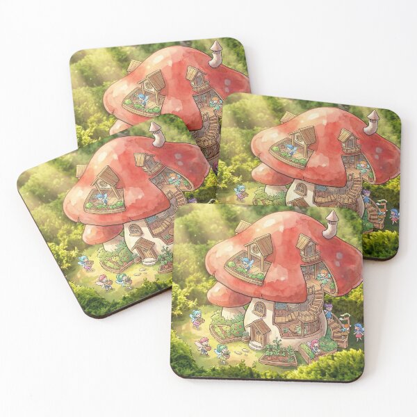 Item preview, Mushroom Village - Cottagecore Fairy Isometric designed and sold by Midnight Replay.