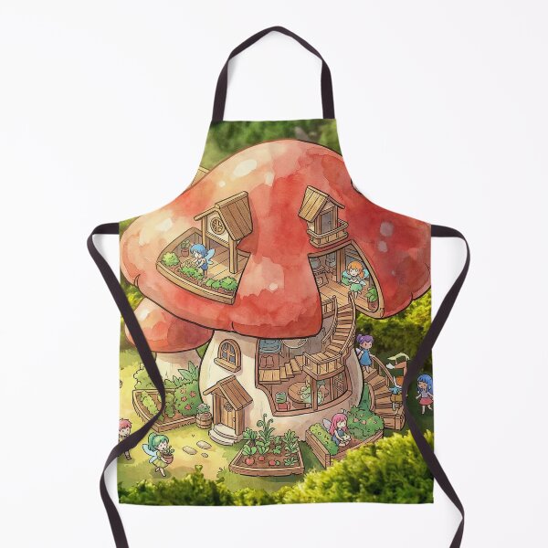 Item preview, Mushroom Village - Cottagecore Fairy Isometric designed and sold by Midnight Replay.